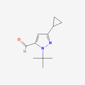 1-tert-butyl-3-cyclopropyl-1H-pyrazole-5-carbaldehyde