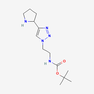 tert-butyl N-{2-[4-(pyrrolidin-2-yl)-1H-1,2,3-triazol-1-yl]ethyl}carbamate