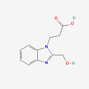 molecular formula C11H12N2O3 B1349183 3-[2-(羟甲基)-1H-苯并咪唑-1-基]丙酸 CAS No. 797806-58-7