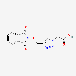 molecular formula C13H10N4O5 B13491842 2-[[1-(Cyclopropylmethyl)-1H-1,2,3-triazol-4-yl]methoxy]-1H-isoindole-1,3(2h)-dione 