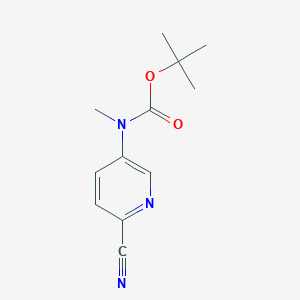 molecular formula C12H15N3O2 B13491892 Tert-butyl (6-cyanopyridin-3-yl)(methyl)carbamate 