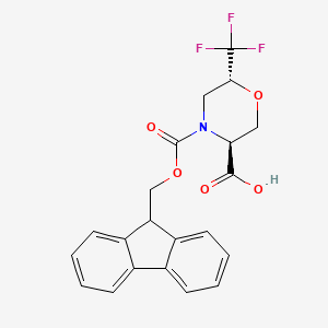 rac-(3R,6S)-4-{[(9H-fluoren-9-yl)methoxy]carbonyl}-6-(trifluoromethyl)morpholine-3-carboxylic acid, trans