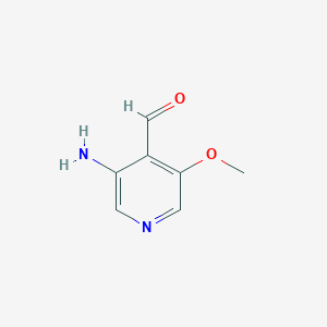 molecular formula C7H8N2O2 B13491928 3-Amino-5-methoxyisonicotinaldehyde 