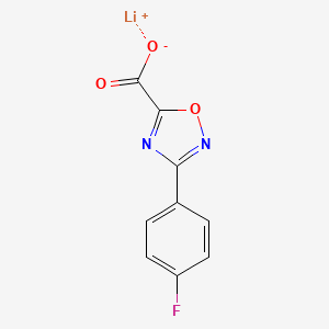 molecular formula C9H4FLiN2O3 B13491932 Lithium(1+) 3-(4-fluorophenyl)-1,2,4-oxadiazole-5-carboxylate 