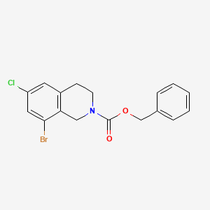 molecular formula C17H15BrClNO2 B13491961 Benzyl 8-bromo-6-chloro-1,2,3,4-tetrahydroisoquinoline-2-carboxylate 