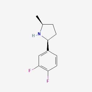 molecular formula C11H13F2N B13491965 (2S,5S)-2-(3,4-Difluorophenyl)-5-methylpyrrolidine 