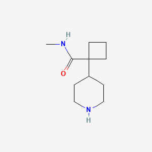 molecular formula C11H20N2O B13491967 N-methyl-1-(piperidin-4-yl)cyclobutane-1-carboxamide 