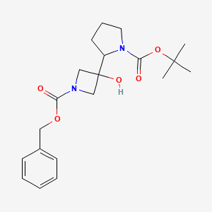 Tert-butyl 2-(1-((benzyloxy)carbonyl)-3-hydroxyazetidin-3-yl)pyrrolidine-1-carboxylate