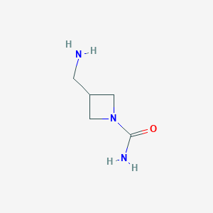 molecular formula C5H11N3O B13491983 3-(Aminomethyl)azetidine-1-carboxamide 