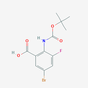 5-Bromo-2-((tert-butoxycarbonyl)amino)-3-fluorobenzoic acid