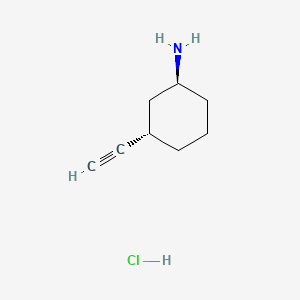 molecular formula C8H14ClN B13492018 (1S,3S)-3-ethynylcyclohexan-1-amine hydrochloride 