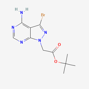 molecular formula C11H14BrN5O2 B13492022 tert-butyl 2-{4-amino-3-bromo-1H-pyrazolo[3,4-d]pyrimidin-1-yl}acetate 