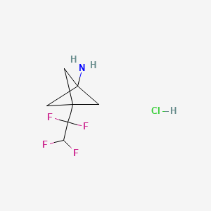 molecular formula C7H10ClF4N B13492029 3-(1,1,2,2-Tetrafluoroethyl)bicyclo[1.1.1]pentan-1-amine hydrochloride CAS No. 2803863-38-7