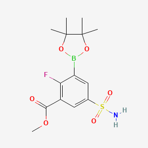 Methyl 2-fluoro-5-sulfamoyl-3-(4,4,5,5-tetramethyl-1,3,2-dioxaborolan-2-yl)benzoate