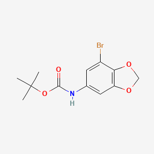 molecular formula C12H14BrNO4 B13492060 tert-Butyl (7-bromobenzo[d][1,3]dioxol-5-yl)carbamate 