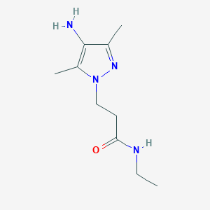 molecular formula C10H18N4O B13492078 3-(4-Amino-3,5-dimethyl-1h-pyrazol-1-yl)-N-ethylpropanamide 