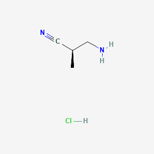 (2R)-3-amino-2-methylpropanenitrile hydrochloride