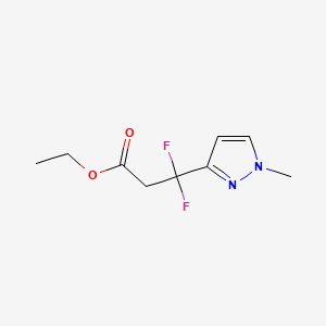 ethyl 3,3-difluoro-3-(1-methyl-1H-pyrazol-3-yl)propanoate