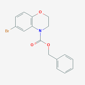 molecular formula C16H14BrNO3 B13492103 Benzyl 6-bromo-2H-benzo[b][1,4]oxazine-4(3H)-carboxylate 