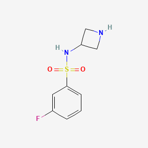 molecular formula C9H11FN2O2S B13492114 N-(azetidin-3-yl)-3-fluorobenzenesulfonamide 