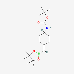 tert-Butyl (4-((4,4,5,5-tetramethyl-1,3,2-dioxaborolan-2-yl)methylene)cyclohexyl)carbamate