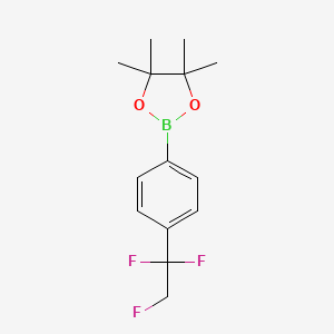 molecular formula C14H18BF3O2 B13492137 4,4,5,5-Tetramethyl-2-(4-(1,1,2-trifluoroethyl)phenyl)-1,3,2-dioxaborolane 