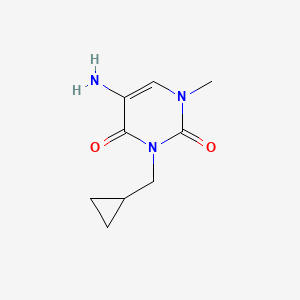 molecular formula C9H13N3O2 B13492159 5-Amino-3-(cyclopropylmethyl)-1-methylpyrimidine-2,4(1h,3h)-dione 