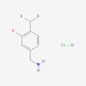 1-[4-(Difluoromethyl)-3-fluorophenyl]methanamine hydrochloride