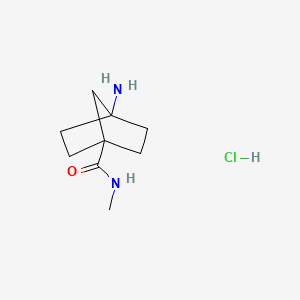 molecular formula C9H17ClN2O B13492211 4-amino-N-methylbicyclo[2.2.1]heptane-1-carboxamide hydrochloride 