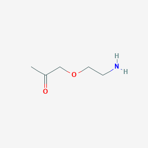 molecular formula C5H11NO2 B13492263 1-(2-Aminoethoxy)propan-2-one 