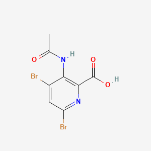 3-Acetamido-4,6-dibromopicolinic acid