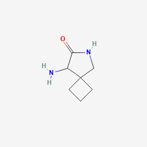 molecular formula C7H12N2O B13492309 8-Amino-6-azaspiro[3.4]octan-7-one 