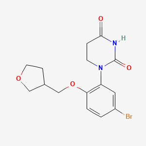 1-[5-Bromo-2-(tetrahydrofuran-3-ylmethoxy)phenyl]hexahydropyrimidine-2,4-dione