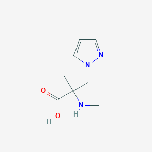 2-Methyl-2-(methylamino)-3-(1h-pyrazol-1-yl)propanoic acid