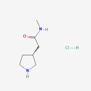 N-methyl-2-[(3R)-pyrrolidin-3-yl]acetamide hydrochloride