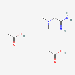 molecular formula C8H19N3O4 B13492373 2-(Dimethylamino)acetimidamide diacetate 