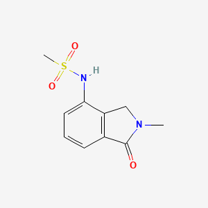 molecular formula C10H12N2O3S B13492392 N-(2-methyl-1-oxo-2,3-dihydro-1H-isoindol-4-yl)methanesulfonamide 