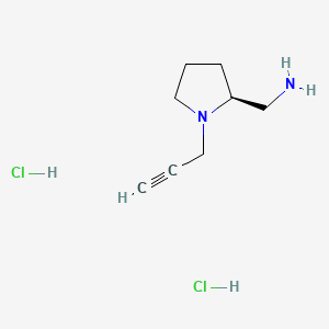 1-[(2S)-1-(prop-2-yn-1-yl)pyrrolidin-2-yl]methanamine dihydrochloride