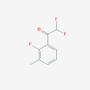 molecular formula C9H7F3O B13492422 2,2-Difluoro-1-(2-fluoro-3-methylphenyl)ethanone 