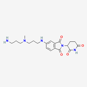 molecular formula C20H27N5O4 B13492454 5-[3-[3-Aminopropyl(methyl)amino]propylamino]-2-(2,6-dioxo-3-piperidyl)isoindoline-1,3-dione 