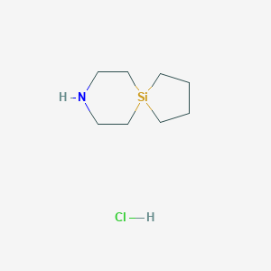 molecular formula C8H18ClNSi B13492487 8-Aza-5-silaspiro[4.5]decane hydrochloride 