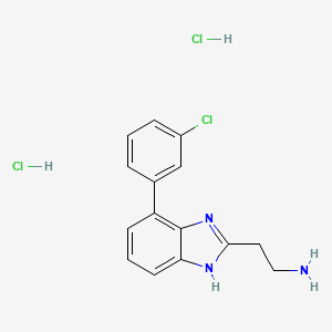 2-[4-(3-chlorophenyl)-1H-1,3-benzodiazol-2-yl]ethan-1-amine dihydrochloride