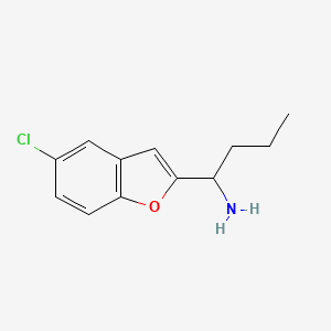 1-(5-Chlorobenzofuran-2-yl)butan-1-amine