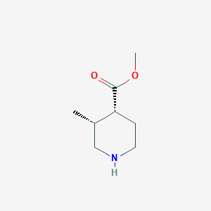 molecular formula C8H15NO2 B13492518 Methyl (3R,4R)-3-methylpiperidine-4-carboxylate 