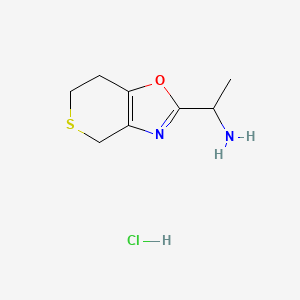 molecular formula C8H13ClN2OS B13492529 1-{4H,6H,7H-thiopyrano[3,4-d][1,3]oxazol-2-yl}ethan-1-amine hydrochloride 