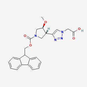 rac-2-{4-[(3R,4R)-1-{[(9H-fluoren-9-yl)methoxy]carbonyl}-4-methoxypyrrolidin-3-yl]-1H-1,2,3-triazol-1-yl}acetic acid, trans