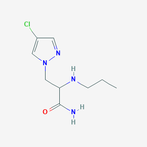 molecular formula C9H15ClN4O B13492603 3-(4-Chloro-1h-pyrazol-1-yl)-2-(propylamino)propanamide 