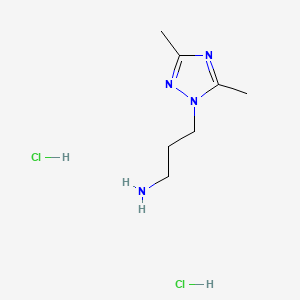 3-(3,5-dimethyl-1H-1,2,4-triazol-1-yl)propan-1-amine dihydrochloride