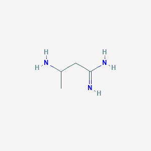 molecular formula C4H11N3 B13492628 3-Aminobutanimidamide 