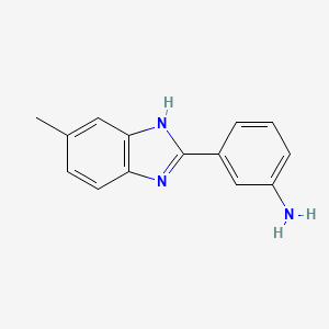B1349263 3-(5-Methyl-1H-benzoimidazol-2-yl)-phenylamine CAS No. 305357-79-3